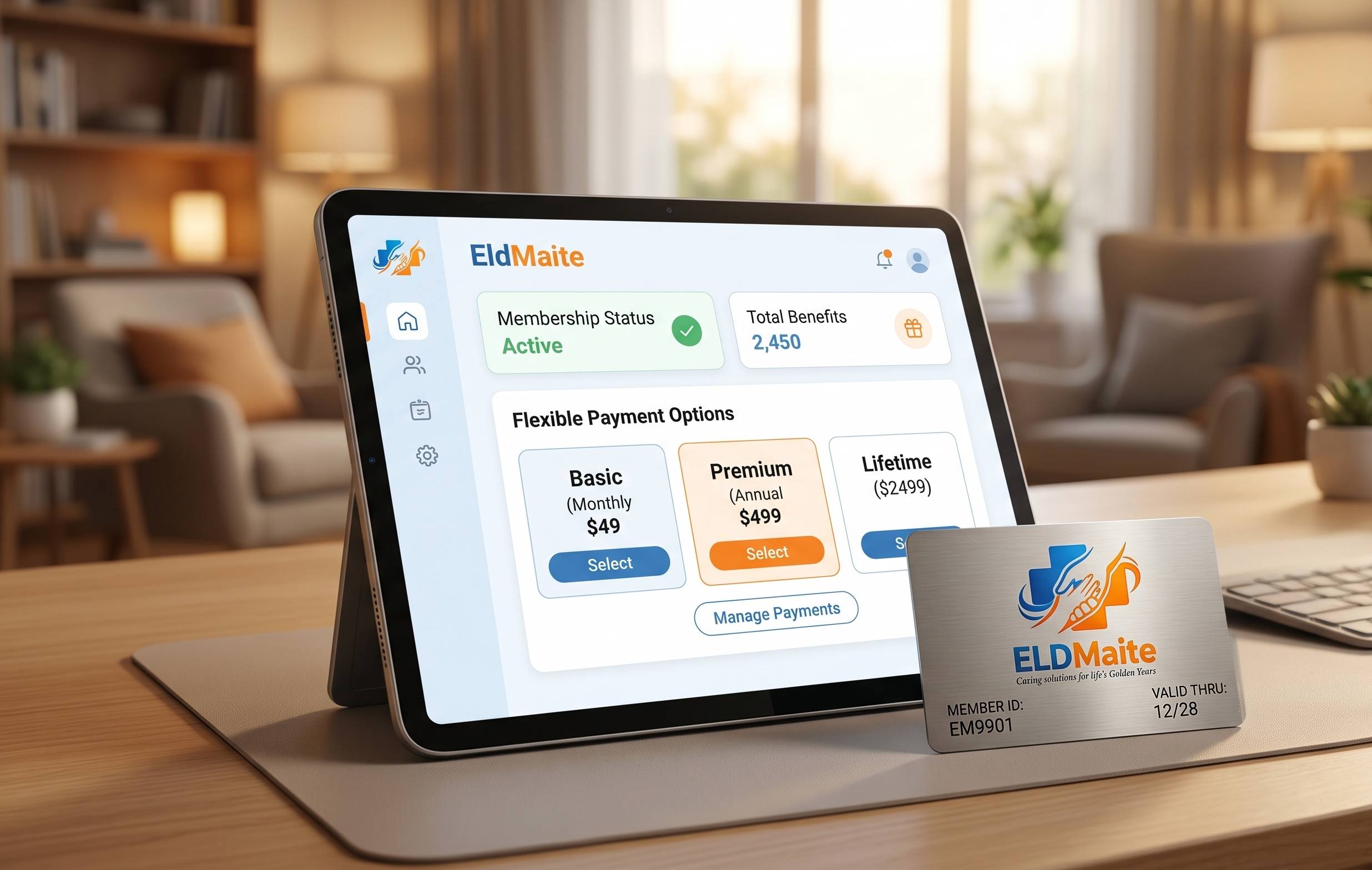 Flexible Pay Per Use Elder Care Memberships by EldMaite