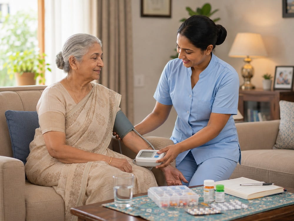 Professional elder care nursing at home in Kolkata